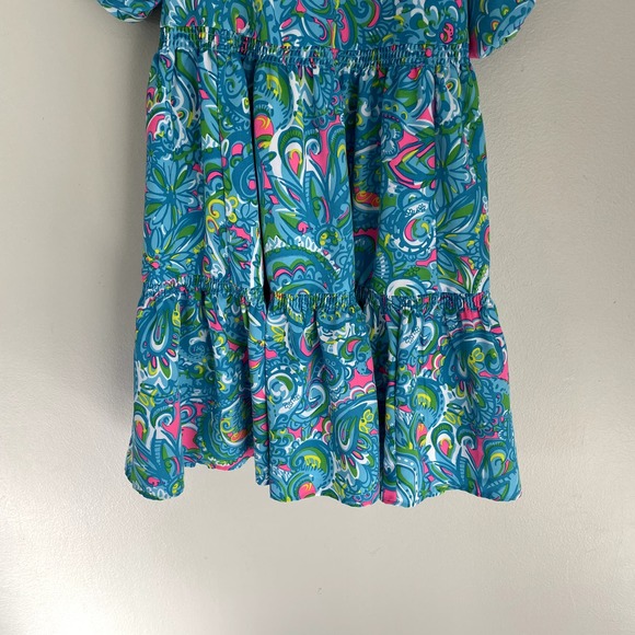NWT Lilly Pulitzer Shannon Tiered Swing Dress in Seabreeze Blue Women's Size XS - Picture 4 of 16